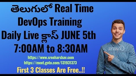 (తెలుగులో)New DevOps Daily Training JUNE 5th 7AM to 8:30AM-TERRAFORM-DOCKER-JENKINS-AZURE-DEVOPS