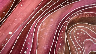 Using Masking Fluid to Create Lines in Alcohol Ink | Pinks and Browns | 370