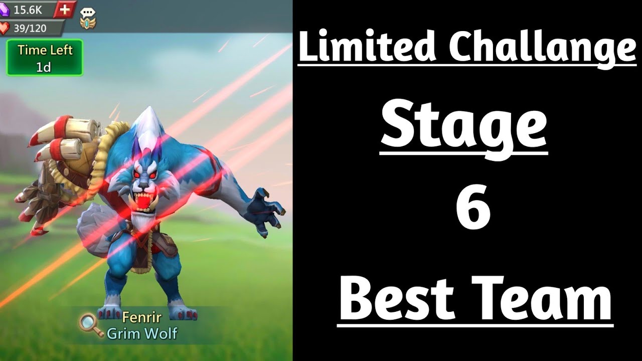 Lords mobile Grim Wolf limited challenge stage 6|Bloodlust limited challenge stage 6|Fenrir stage 6