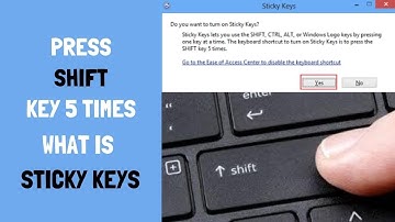 Press Shift key 5 times|what is Sticky keys|full Explain|Hindi Urdu