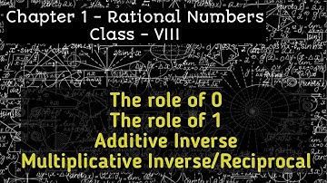 Additive & Multiplicative Inverse|Rational Numbers|Class 8