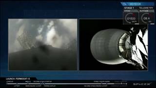 SpaceX Rocket 1st Stage Lands On Drone Ship in Pacific Ocean
