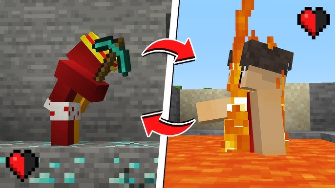 minecraft mas eu TOMO DANO NA VIDA REAL! 