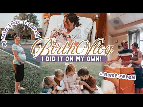 Thumbnail for BIRTH VLOG: an unexpected birth story from a fifth time mom | my water broke in church