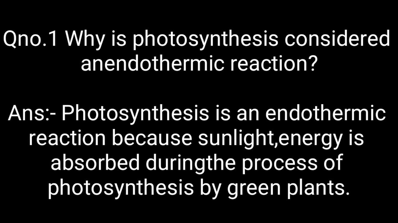 Why is photosynthesis considered an endothermic reaction? YouTube