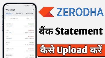 How to Upload Bank Statement in Zerodha Kite, Zerodha Bank Statement Upload