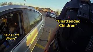Police Surprise Mother Who Left Kids Alone in Running Vehicle