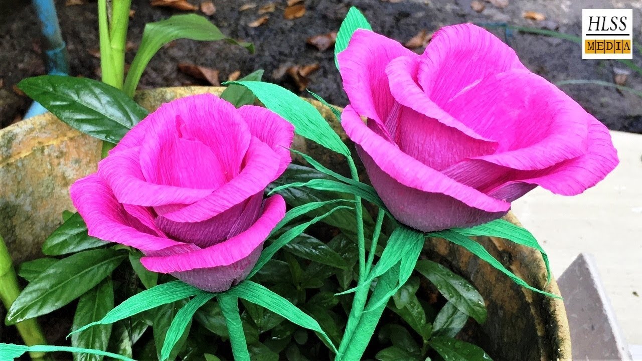 Diy Rose Paper Flower How To Make Rose Paper Flower Easy