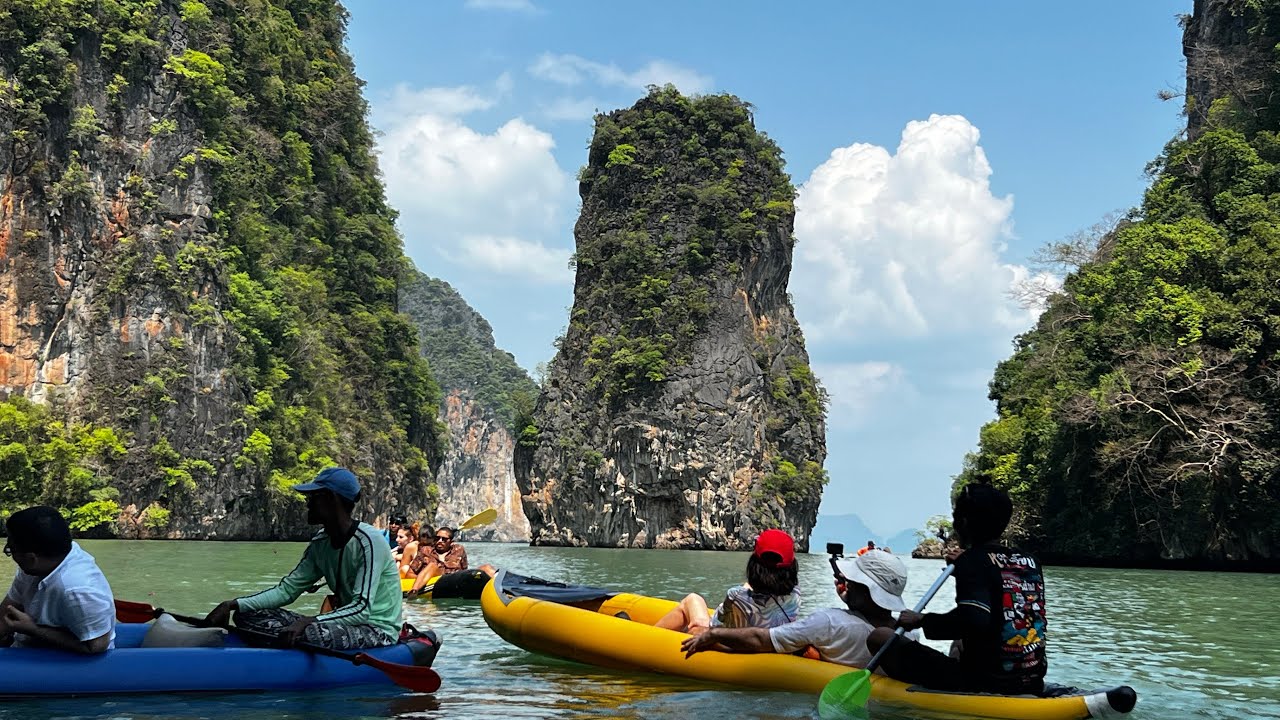 Phang Nga aka James Bond Island 😎 tour! Must do! Canoeing in the caves ...