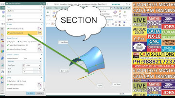 SECTION COMMAND NX 11 SURFACING HINDI | SECTION | NX 11 SURFACINFG SECTION _END SLOPE SHOLDER RHO