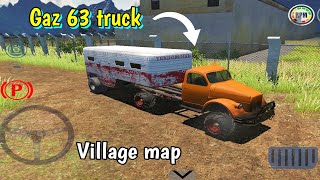 Gaz 63 truck gameplay | rthd gameplay | Village map gameplay #offroad