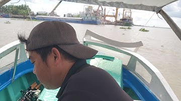 câu tôm cảng cái cui, cản cần thơ bằng cano chế