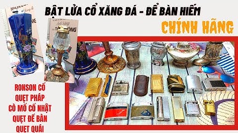 Bật lửa Cổ Quái dòng Ronson | Cò mổ nhật | Quẹt để bàn Hiếm | Quẹt gas đá Pháp | Đồng khối | Lô ST14