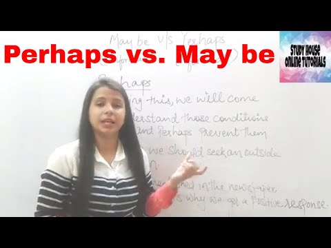 May be vs. Perhaps ( Spoken English lesson for beginners)