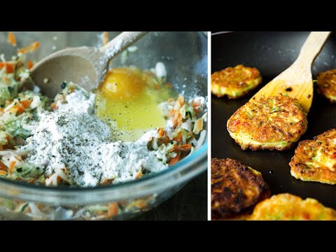 Délicieuses Galettes de légumes râpés pour un dîner facile et rapide