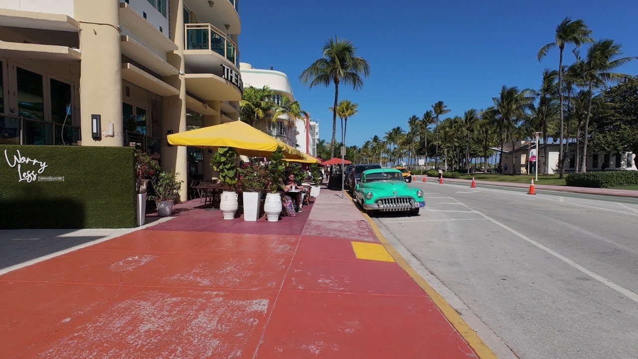 Ocean Drive Walk | Miami Beach On A Windy Day 🇺🇸 4K