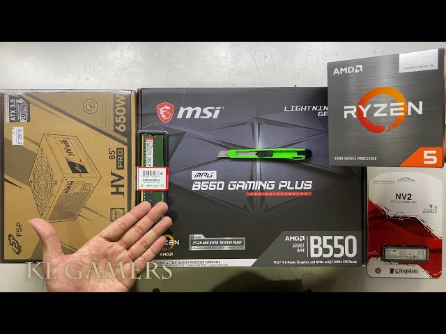 CPU MSI MPG B550 GAMING PLUS + Ryzen5 5600G MSI MPG B550 GAMING PLUS AMD AM4 DDR4 M.2 USB 3.2 Gen 2 HDMI