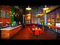 Cozy Coffee Shop Ambience with Relaxing Jazz Music and Rain Sounds, Rainy Night | Smooth Jazz Music