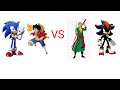 mugen Luffy/sonic vs zoro/shadow 