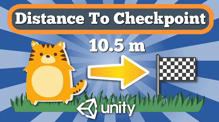 Unity 2D Tutorial How To Calculate And Display Distance From Character To Checkpoint In 2D Game