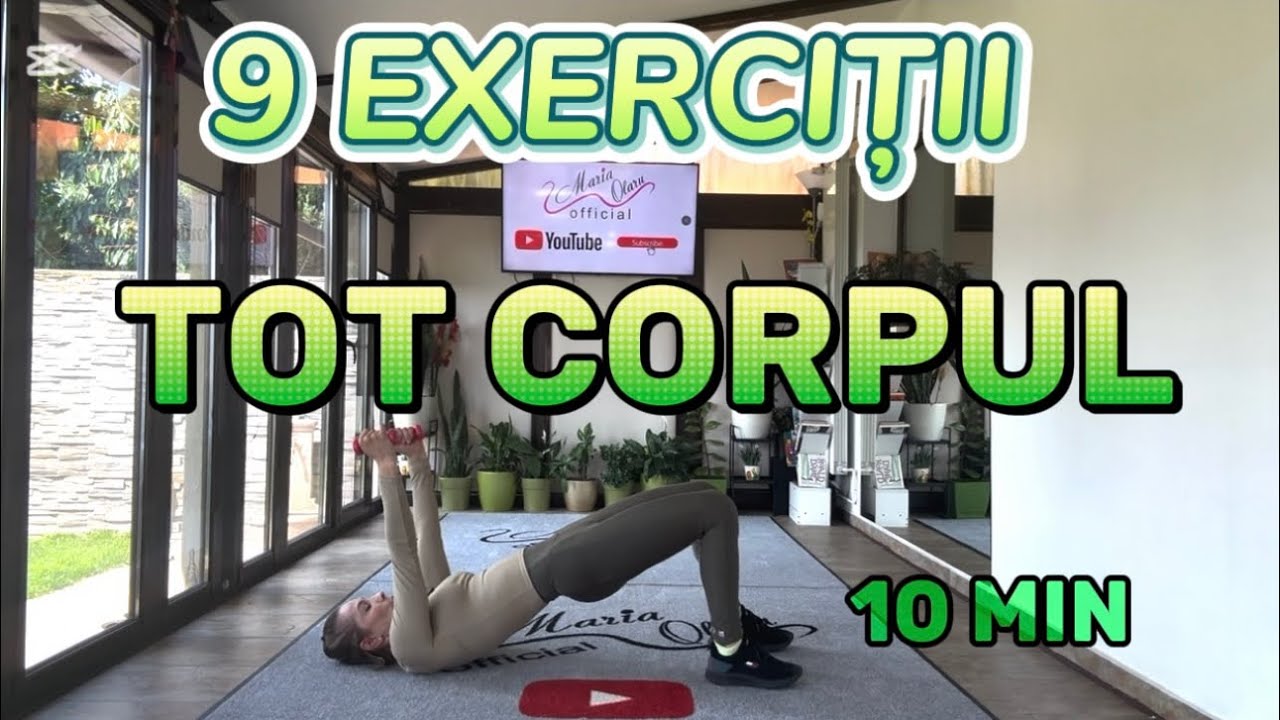 9 exerciții/antrenament rapid/eficient/tot corpul/cu/fara greutati/full body/effective training
