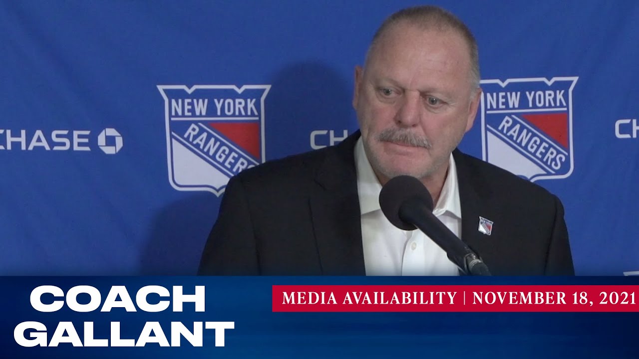 New York Rangers Coach Gallant Postgame Availability Nov. 18, 2021