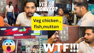 Vegetarian Non-veg 🍗 Wait what !??? 😟🙈 | chandigarh street food | tandoori hut | punjabi vlog♥️ screenshot 3