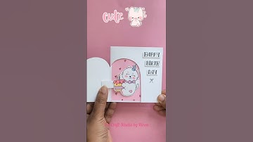 Schattige 💕 VERJAARDAG 💕 Wenskaart #Liefde #handgemaaktewenskaart #handgemaakt #tutorial #doehetzelf