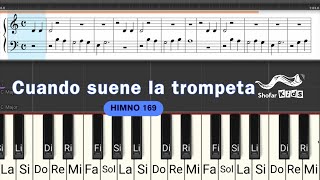 CUANDO SUENE LA TROMPETA | Synthesia | HIMNO 169   Partitura | Piano  🎹 Nivel 0.5