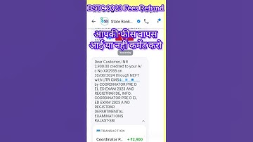 🔥BSTC 2023 का फीस रिफंड💯 जारी 🔥🔥🔥🔥 with proof #bstc2022cutoffkyarahegi #bstc2023