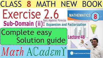 8th class math Exercise 2.6 solution || class 8 maths solutions || 8th class maths guide