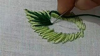 Lazy Daisy Stitch Leaf Embroidery Design / Unique Leaf  🍃 Embroidery @EmbroideryClasses