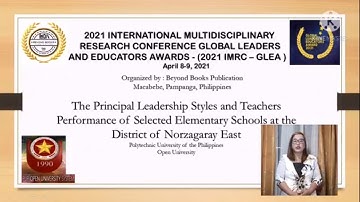 Paper ID no. 36 - The Principal Leadership Styles and Teachers Performance...