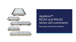 Appleton™ RELED and RNLED Series Recessed and Surface-Mount LED Luminaires