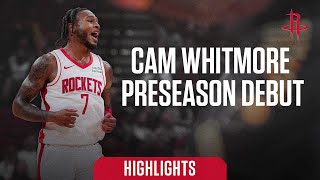 Cam Whitmore Preseason Game 1 Highlights | Houston Rockets