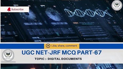 DIGITAL DOCUMENTS|| MCQ 67||UGC NET- JRF||MCQ FORENSIC SCIENCE||Forensic Science||Paper 2||