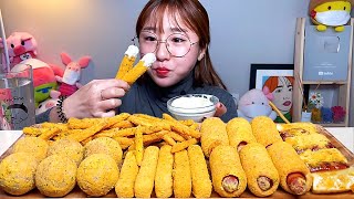Bburinkle Menu Bburing Cheeseball, Hot Dog, French Fries, Cheese Stick Eating Show. Dessert Mukbang