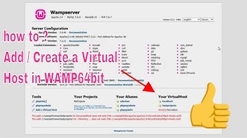 Virtual Host in Wamp: How to add virtual host in Wamp 64 bit version wind 10