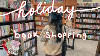 come holiday book shopping with me ❄️🎄 barnes and noble vlog + book haul
