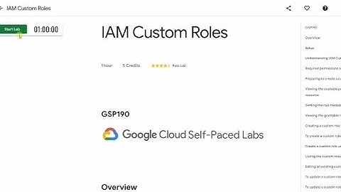 Qwiklabs: IAM Custom Roles | GSP190