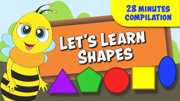 Learning Shapes for Kids | 3 Fun Video Lessons 🎨🔺 Circle, Square, Triangle & More!