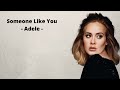 Someone Like You - Adele - Lirik - Lyrics