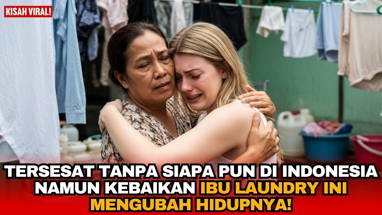 BULE INI MENANGIS KEHABISAN TENAGA,NAMUN TAKDIR MEMPERTEMUKAN IBU LAUNDRY YANG MENYELAMATKANNYA!