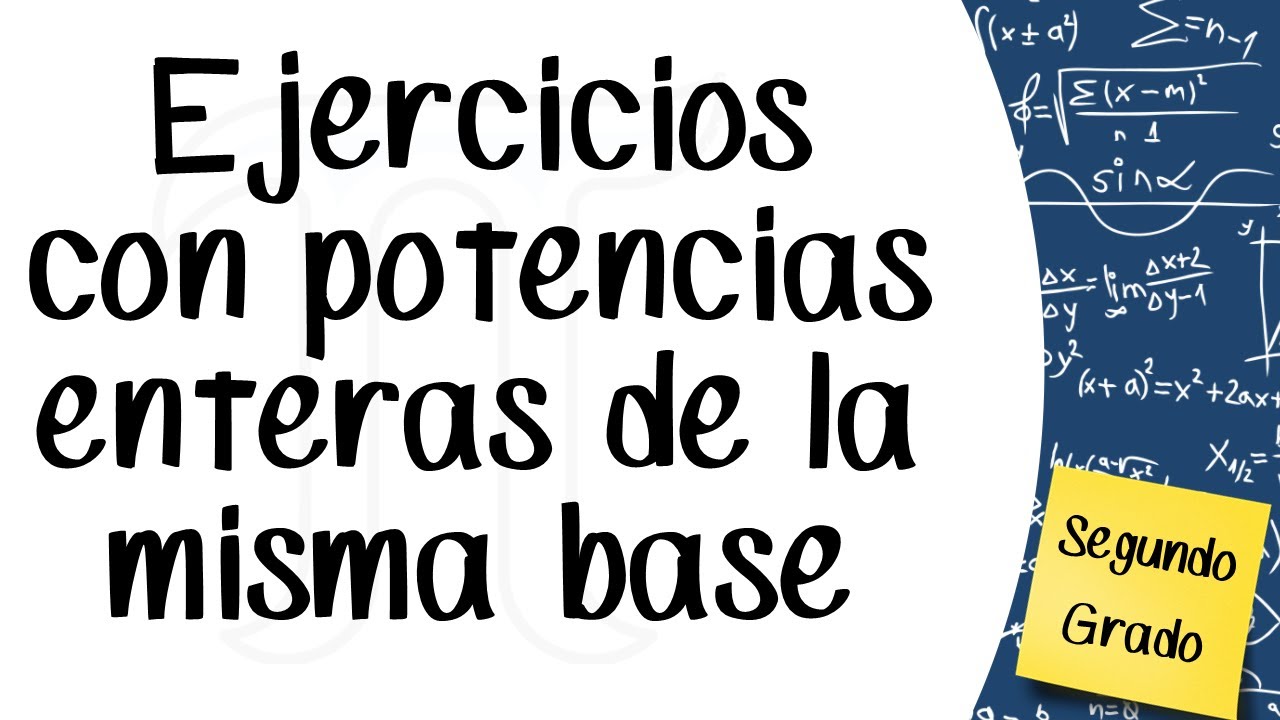 Ejercicios: Potencias - Segundo de secundaria - YouTube