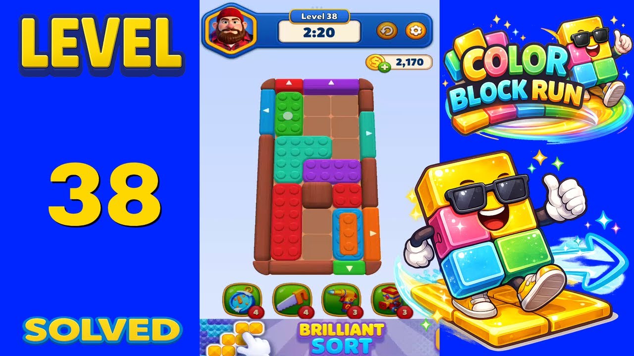 Color Block Run – Level 38 | Walkthrough - YouTube
