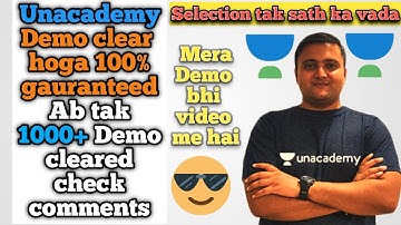Unacademy demo video process with approved demo