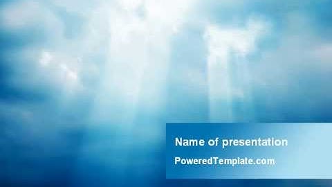 Beams Through Clouds PowerPoint Template by PoweredTemplate.com
