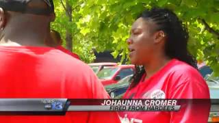 Woman Fired from Hardee's Protests Minimum Wag