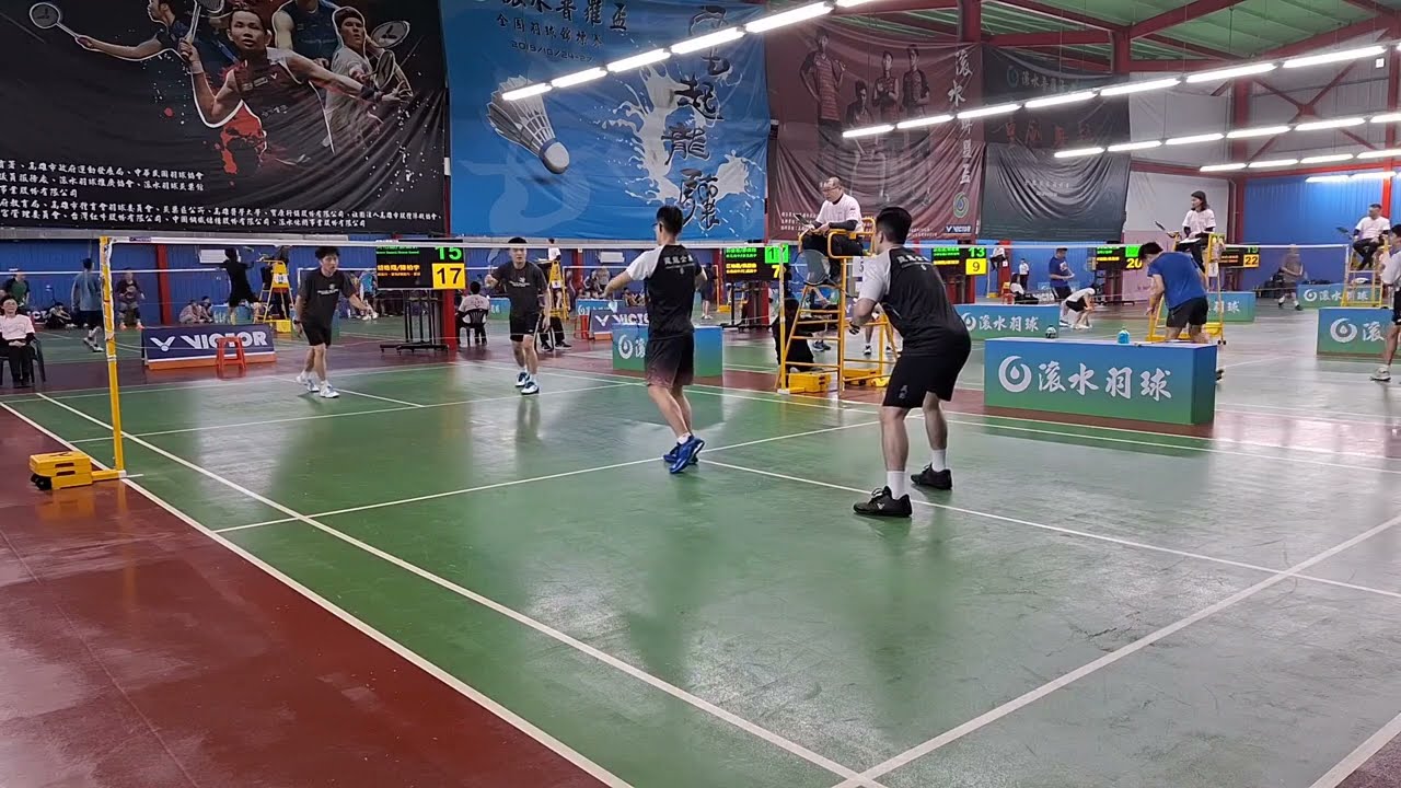 20250223滾水盃 男雙公開組4強 Brave Sword 吳柏諭鄧灝軒 vs 藏龍有番茄 胡晧翔陳柏宇