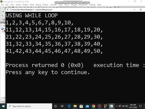 Using While Loop Print Numbers 1 to 50 and  10 number Per Line